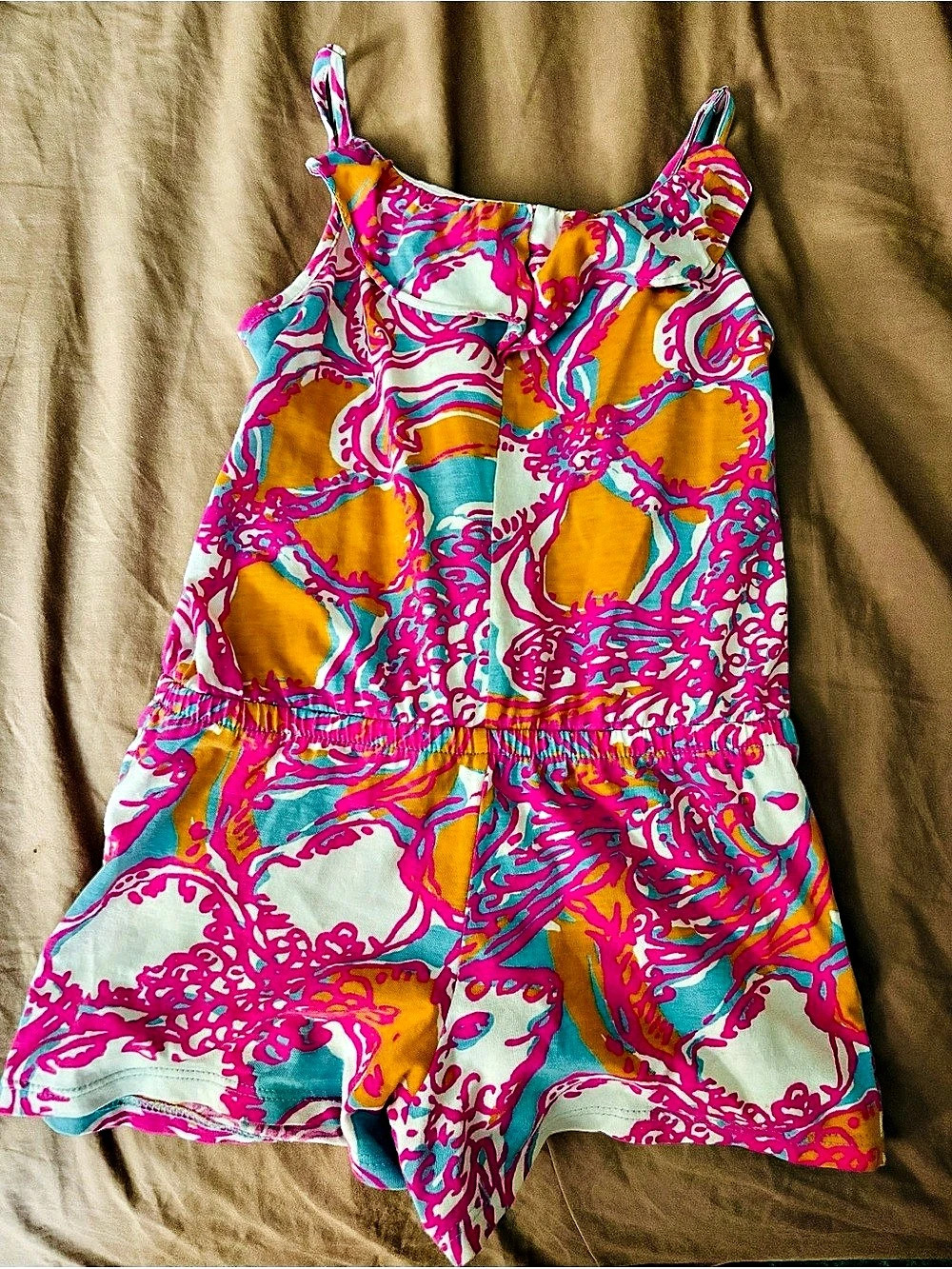 Lilly Pulitzer Girls Size 4/5 Printed Romper EUC